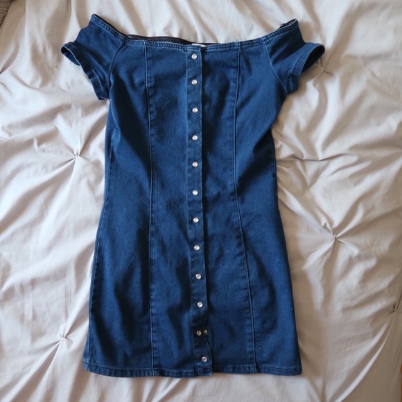 button down denim dress forever 21
